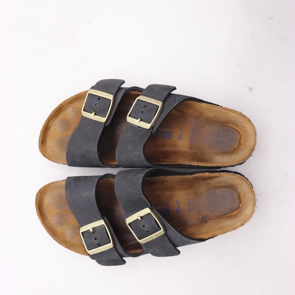 Birkenstock Arizona Navy Leather Women's EU 39 US 8 Soft Footbed Comfort Sandals - Picture 9 of 9